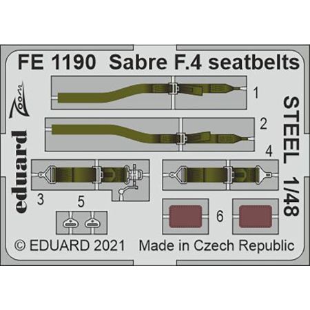 Sabre F.4 seatbelts Steel 1/48