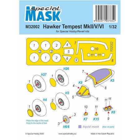 Tempest MK.II/V/VI Mask 1/32