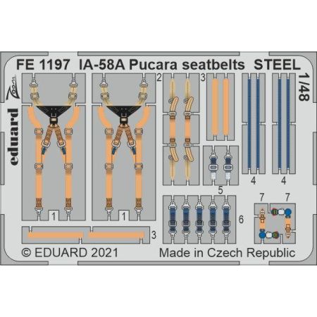 IA-58A Pucara seatbelts STEEL 1/48