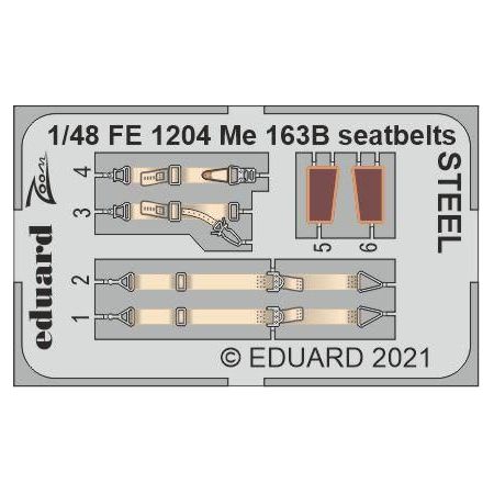 Me 163B seatbelts STEEL 1/48