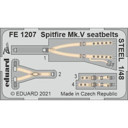 Spitfire Mk. V seatbelts STEEL 1/48