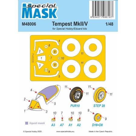 Tempest Mk.II/V Mask 1/48