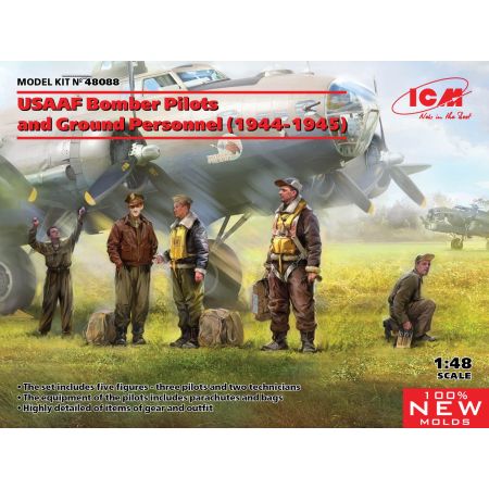 ICM 48088 - USAAF Bomber Pilots and Ground Personnel (1944-1945) 1/48