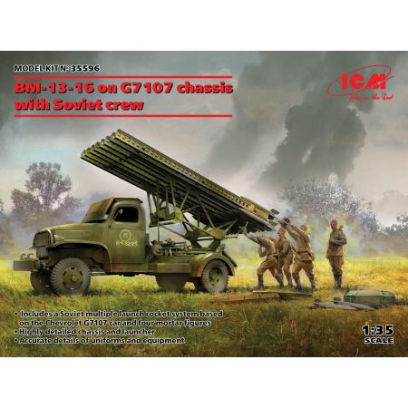 BM-13-16 on G7107 chassis with Soviet crew 1/35