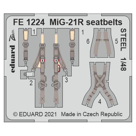MiG-21R seatbelts STEEL 1/48