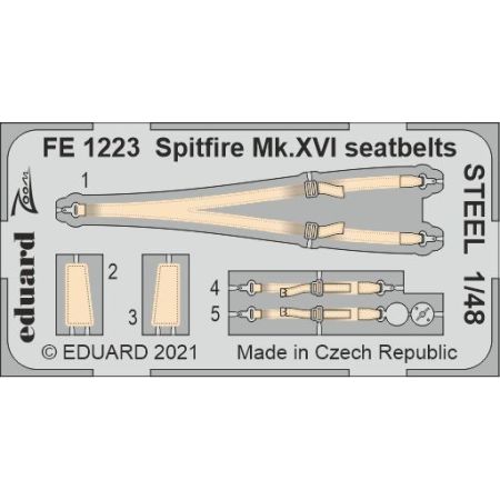 Spitfire Mk.XVI seatbelts STEEL 1/48