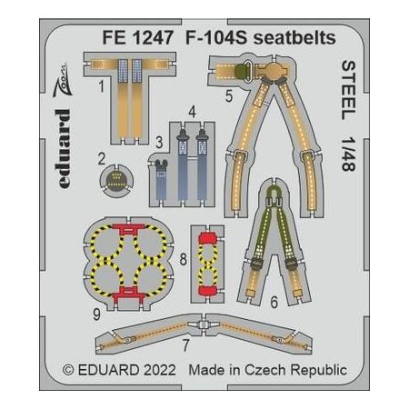 F-104S seatbelts STEEL 1/48