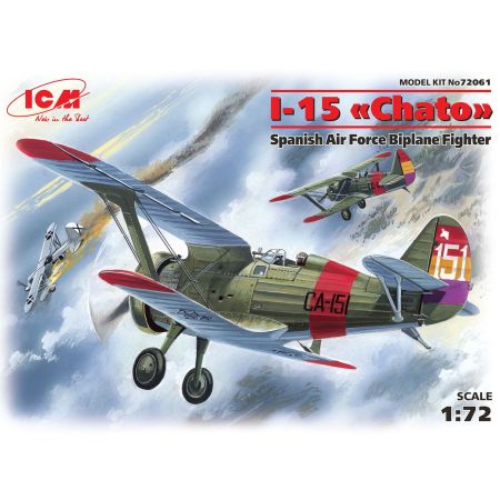Icm 72061 - I-15 (Chato), Spanish Air Force Biplane Fighter 1/72