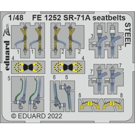 SR-71A seatbelts STEEL 1/48