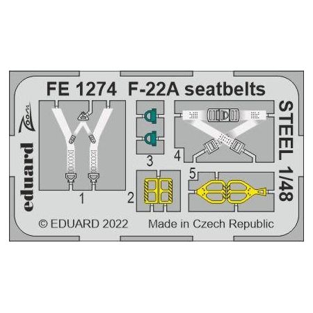 F-22A seatbelts STEEL 1/48