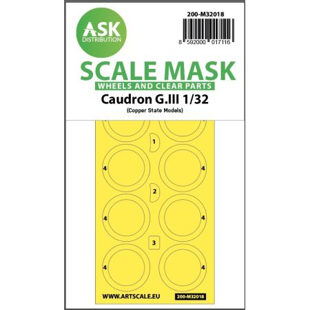 Caudron G.III double-sided express masks for CSM 1/32