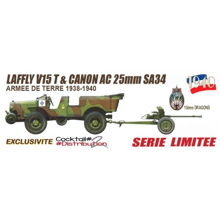 Laffly V15T & Canon AC 25mm SA34 Armée de Terre 38-40 1/35