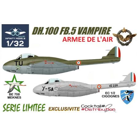 DH-100 FB-5 VAMPIRE ARMEE DE L'AIR - FRANCE 1/32