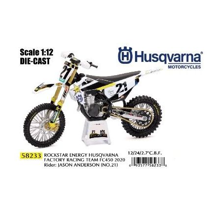 Moto Husqvarna FC450 2020 RockStar En. N21 J. Anderson 1/12