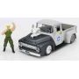 FORD F100 PICK-UP W/ GUILE FIGURE GREY 1956 1/24