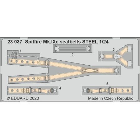 Spitfire Mk.IXc seatbelts STEEL 1/24