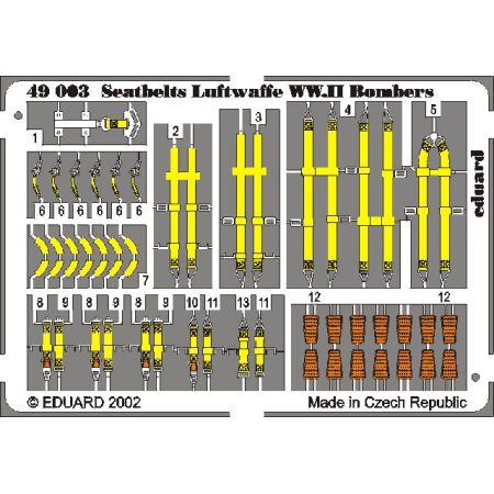 Eduard 49003 - Seatbelts Luftwaffe WWII Bombers 1/48
