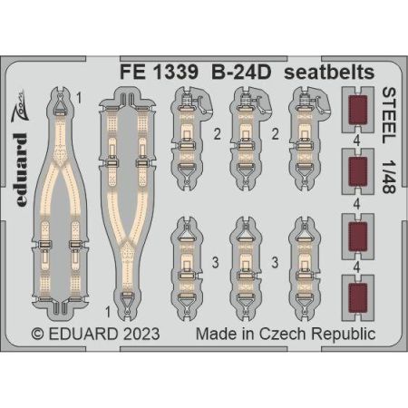 B-24D seatbelts STEEL 1/48