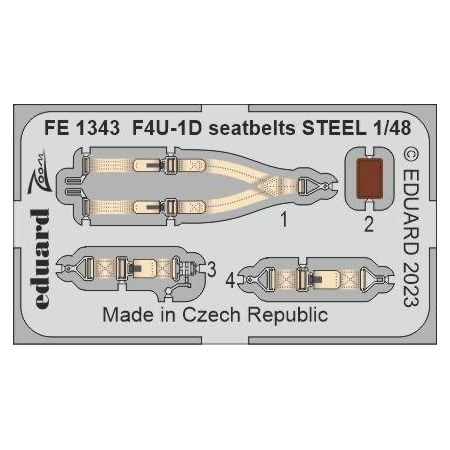F4U-1D seatbelts STEEL 1/48