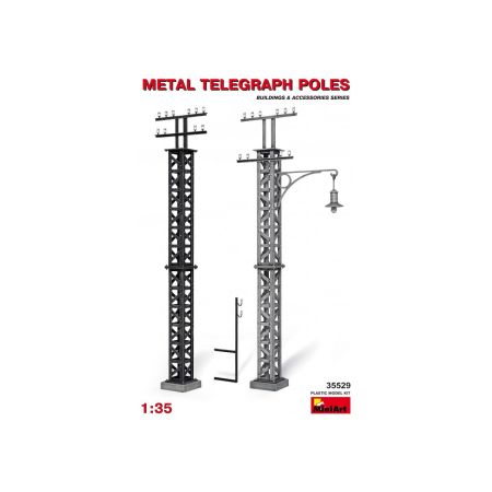 Metal Telegraph Poles 1/35