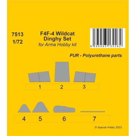 F4F-4 Wildcat Dinghy 1/72 / for Arma Hobby kit 1/72
