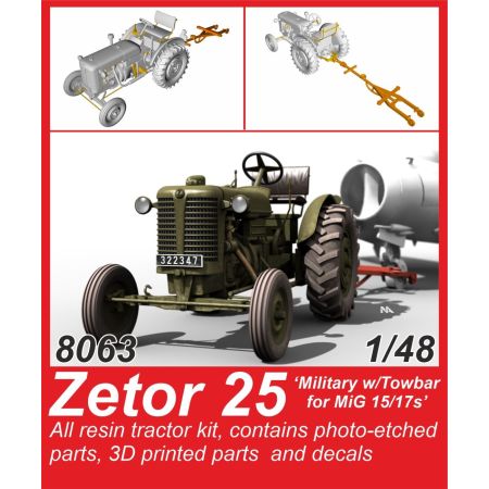 Zetor 25 (Military w/Towbar for MiG 15/17s) 1/48
