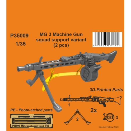 MG 3 Machine Gun - squad support variant (2 pcs) 1/35