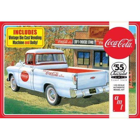 AMT 1094 MAQUETTE VOITURE CHEVY CAMEO PICKUP (COCA-COLA) 1955 1/25