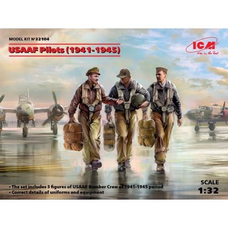 Icm32104 - USAAF Pilots 1941-1945 3 figures 1/32