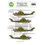 ASK ART SCALE KIT D32019 DÉCALCOMANIES  BELL AH-1G COBRA KENTAUR 3TH AVIATION HELICOPTER CAVALRY PART 2 1/32
