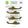 ASK ART SCALE KIT D48031 DÉCALCOMANIES  BELL AH-1G COBRA (KENTAUR) 3TH AVIATION HELICOPTER CAVALRY PART 2 1/48