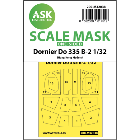 Dornier Do 335B-2 one-sided mask for HK Models 1/32