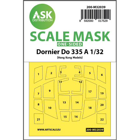 Dornier Do 335A one-sided mask for HK Models 1/32
