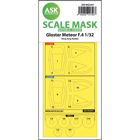 ASK ART SCALE KIT M32044 MASK DORNIER DO 335A-10 TWO SEATER ONE-SIDED FOR HK MODELS 1/32