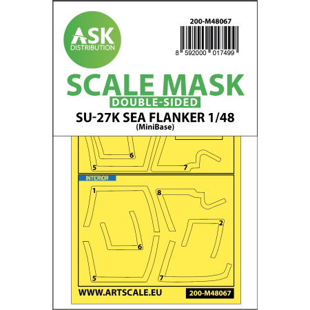 ASK ART SCALE KIT M48067 MASK SU-27K SEA FLANKER DOUBLE-SIDED EXPRESS FOR MINIBASE 1/48