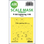 ASK ART SCALE KIT M48068 MASK P-38J LIGHTNING ONE-SIDED FOR TAMIYA 1/48