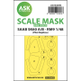 ASK ART SCALE KIT M48096 MASK AAB SK60 ONE-SIDED SELF-ADHESIVE, PRE-CUTTED FOR PILOT-REPLICAS 1/48