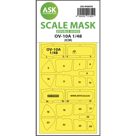 OV-10A double-sided mask self-adhesive pre-cutted for ICM 1/48
