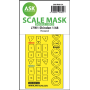 ASK ART SCALE KIT M48124 MASK J7W1 SHINDEN DOUBLE-SIDED EXPRESS , SELF-ADHESIVE AND PRE-CUTTED FOR HASEGAWA 1/48