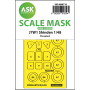 ASK ART SCALE KIT M48125 MASK J7W1 SHINDEN ONE-SIDED EXPRESS , SELF-ADHESIVE AND PRE-CUTTED FOR HASEGAWA 1/48