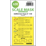 ASK ART SCALE KIT M48136 MASK A6M2B ZERO TYPE 21 DOUBLE-SIDED EXPRESS FOR ACADEMY 1/48