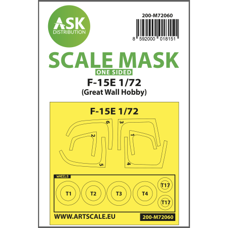 ASK ART SCALE KIT M72060 MASK F-15E ONE-SIDED PAINTING EXPRESS FOR GREAT WALL HOBBY 1/72