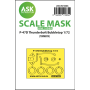 ASK ART SCALE KIT M72066 MASK P-47D THUNDERBOLT BUBBLETOP ONE-SIDED EXPRESS FOR TAMIYA 1/72