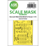 ASK ART SCALE KIT M72069 MASK HARVARD MK.II/IIA/IIB/AT-6 TEXAN ONE-SIDED EXPRESS FIT FOR SPECIAL HOBBY 1/72