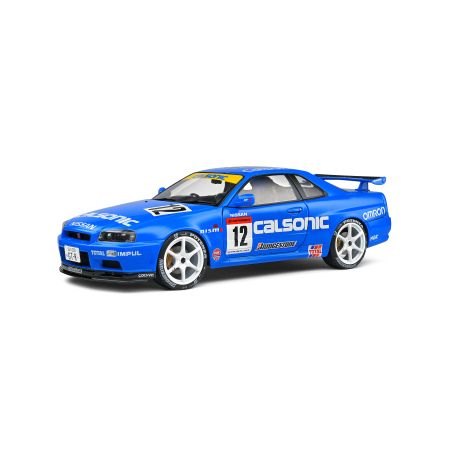 SOLIDO 1804307 NISSAN GTR R34 STREETFIGHTER CALSONIC TRIBUTE BLUE 2000 1/18
