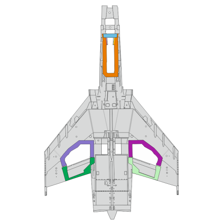 EDUARD EX962 F-4E WHEEL BAYS (MENG) 1/48