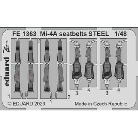 EDUARD FE1363 MI-4A SEATBELTS STEEL (TRUMPETER) 1/48