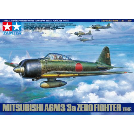 TAMIYA 61108 MITSUBISHI A6M3/3A ZERO (ZEKE) 1/48