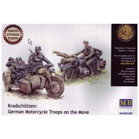 MASTER BOX MB3548F TROUPES MOTOCYCLISTES EN ROUTE WWII 1/35