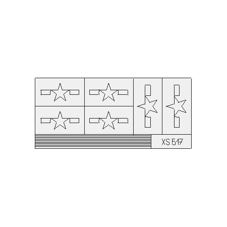 EDUARD XS517 F6F HELLCAT NATIONAL INSIGNIA STARS+BARS